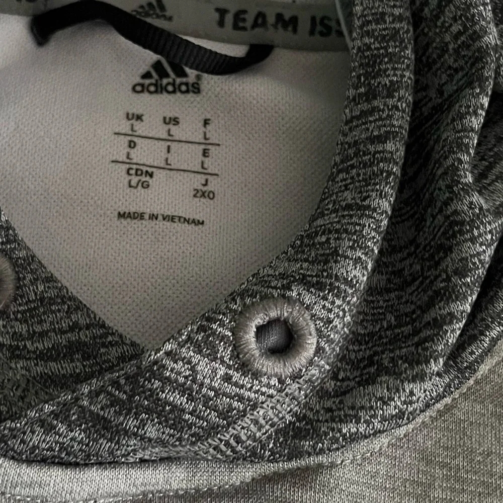Adidas Gray Hoodie Large